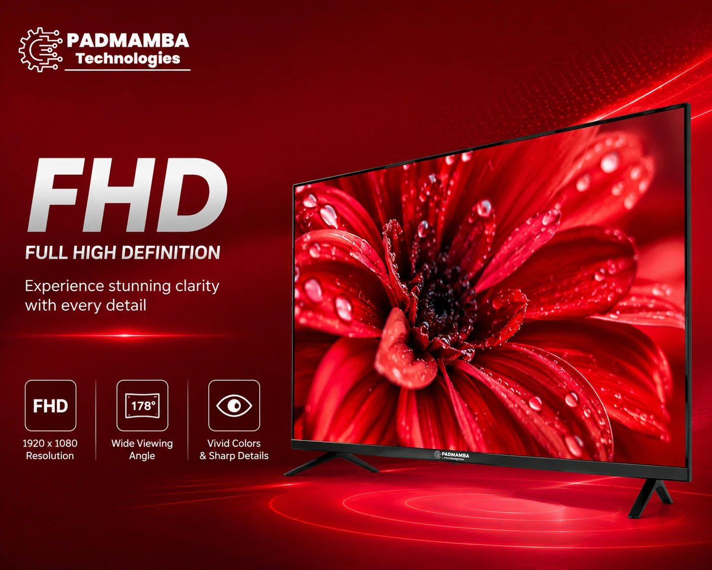 Padmamba Technologies LE40PTS4FLF 40" Full HD Smart LED TV 4