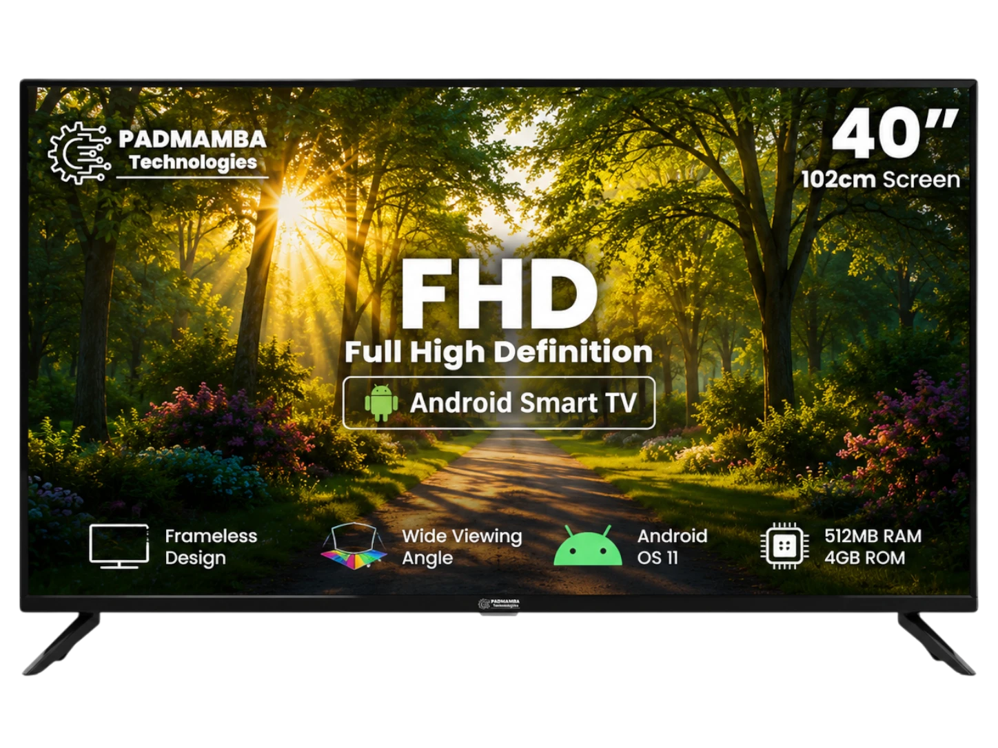 Padmamba Technologies LE40PTS4FLF 40" Full HD Smart LED TV