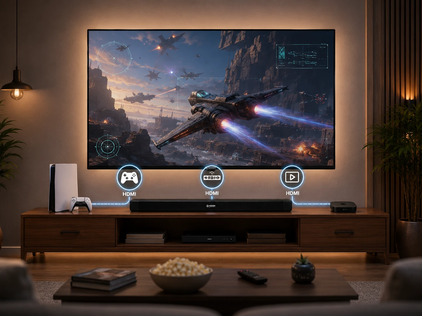 Triple HDMI Entertainment Hub