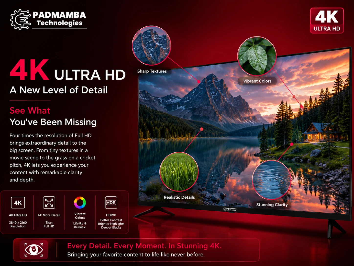 4K Ultra HD — Every Detail, Larger Than Life