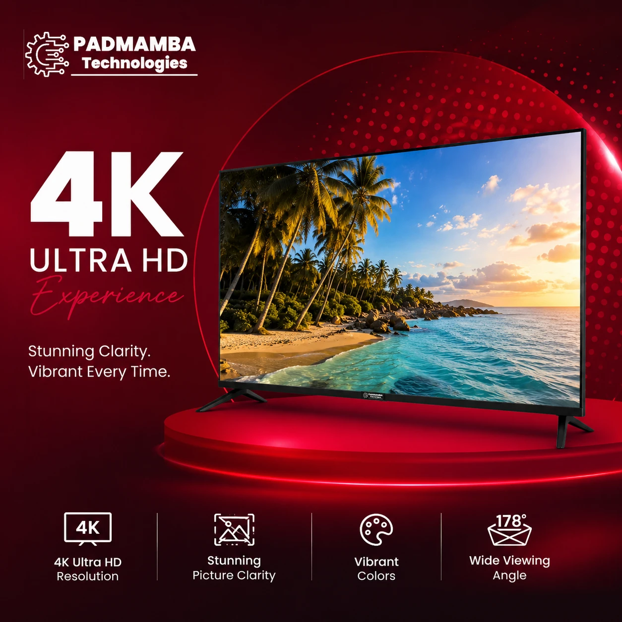 Padmamba Technologies LE65PTS8FLU 65" 4K Android Smart LED TV 5